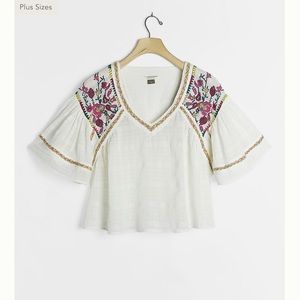 Tawny Embroidered Blouse NWT